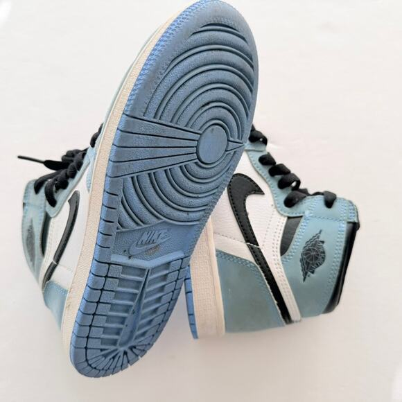 Nike Kids' Toddler Air Jordan 1 Retro High Sneaker OG University Blue Size 1.5 Y - Picture 6 of 7